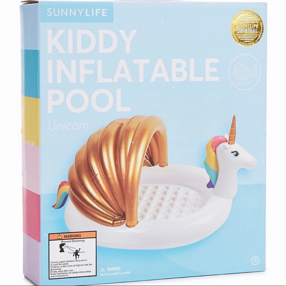 NIB Sunnylife Unicorn Kiddie Pool